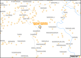 map of Sehyŏn-ni