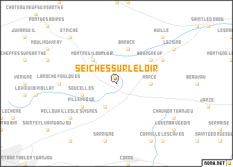 map of Seiches-sur-le-Loir