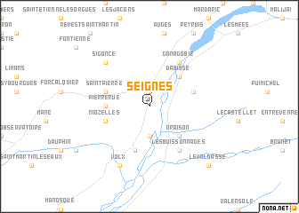 map of Seignes