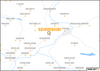 map of Šeiminiškiai