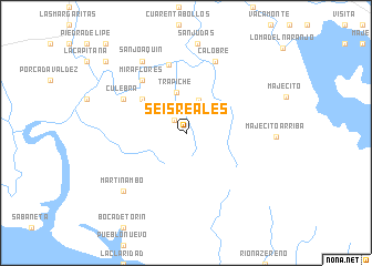 map of Seis Reales