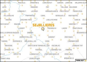 map of Séjallières