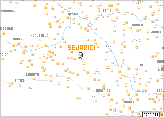 map of Sejarići
