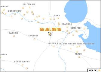 map of Sejelābād