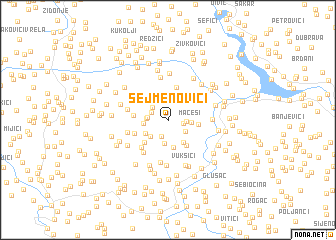 map of Sejmenovići