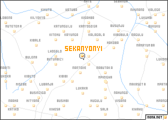 map of Sekanyonyi