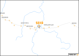 map of Séka