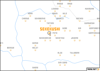 map of Sekʼe Kushī