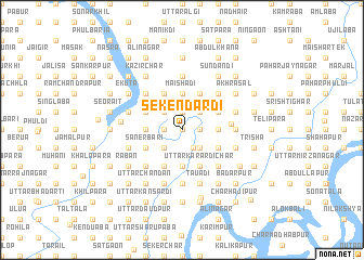 map of Sekendardi