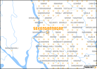 map of Sekendārnagar