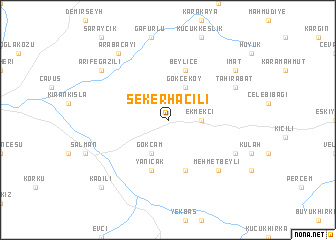 map of Şekerhacılı