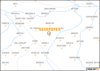 map of Şekerören