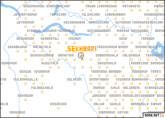 map of Sekhbāri