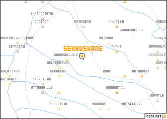 map of Sekhuswane