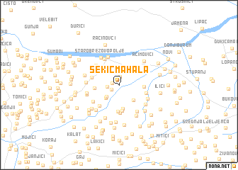 map of Šekić Mahala