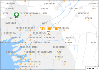 map of Sekimechō