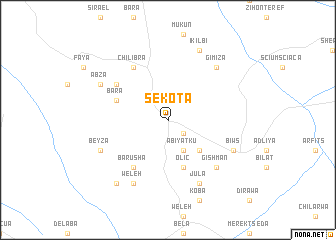 map of Sekʼotʼa