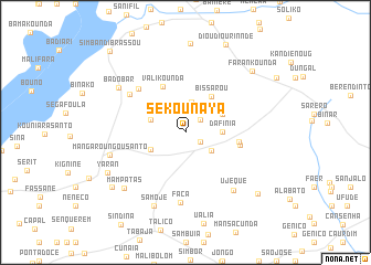 map of Sékounaya