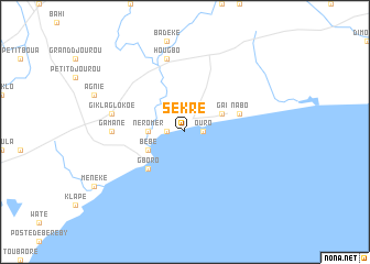 map of Sekré