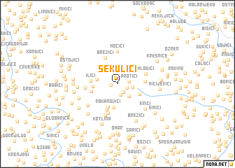 map of Sekulići