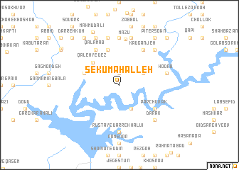 map of Sekū Maḩalleh