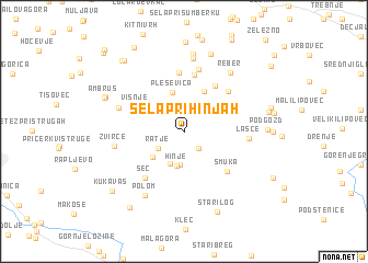 map of Sela pri Hinjah