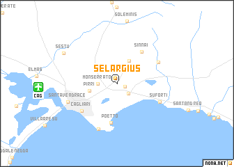 map of Selargius