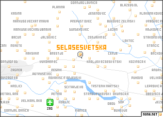 map of Sela Sesvetska