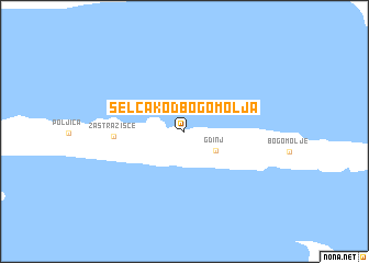 map of Selca kod Bogomolja