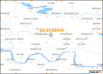 map of Šeļechovka