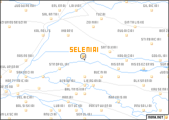 map of Sėleniai