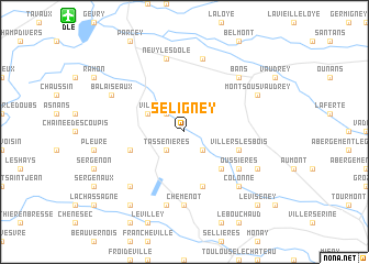 map of Séligney