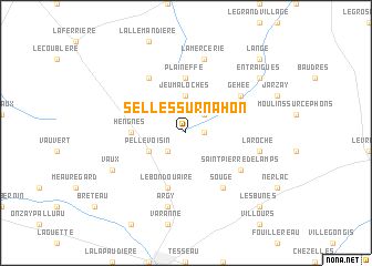 map of Selles-sur-Nahon