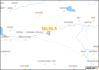 map of Sēlpils