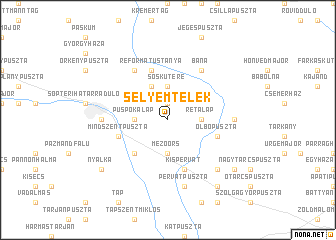 map of Selyemtelek