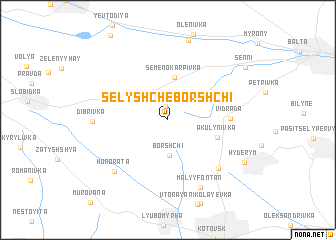 map of Selyshche Borshchi