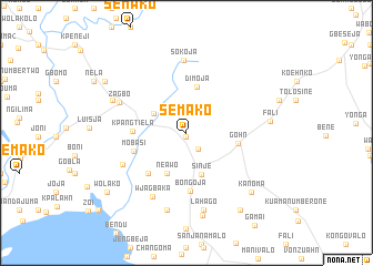 map of Semako