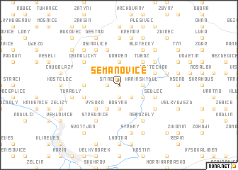 map of Šemanovice