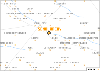 map of Semblançay