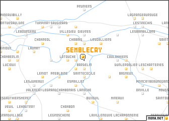 map of Sembleçay
