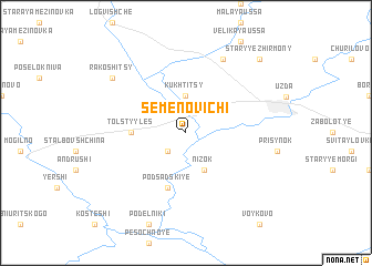 map of Semënovichi