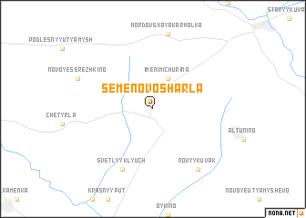 map of Semënovo-Sharla