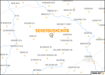 map of Semënovshchina