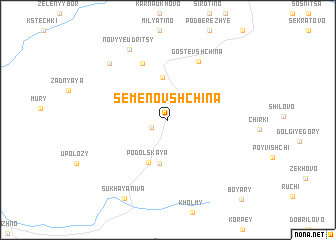 map of Semënovshchina