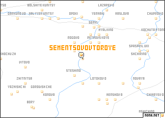 map of Sementsovo Vtoroye