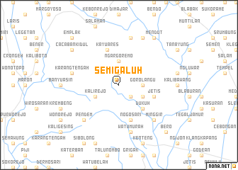 map of Semigaluh