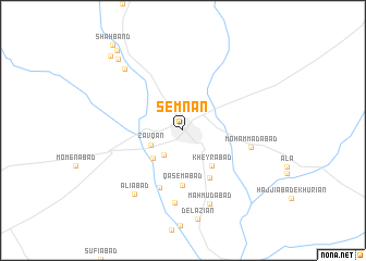 map of Semnān