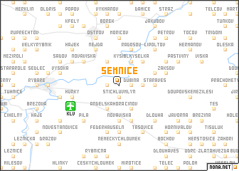 map of Šemnice