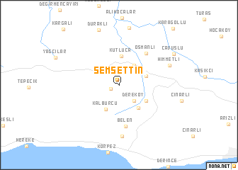 map of Şemsettin