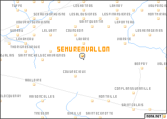 map of Semur-en-Vallon